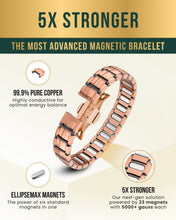 Load image into Gallery viewer, EllipseMAX Magnetic Copper Bracelet for Men