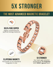 Load image into Gallery viewer, EllipseMAX Magnetic Copper Bracelet for Women