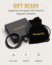 Load image into Gallery viewer, High Power Hematite Bead &amp; Leather Magnetic Bracelet