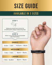 Load image into Gallery viewer, High Power Hematite Bead &amp; Leather Magnetic Bracelet