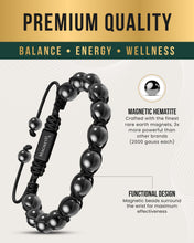 Load image into Gallery viewer, High Power Magnetic Hematite Bracelet Bali Style