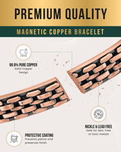 Load image into Gallery viewer, Link Chain Inlay Copper Cuff Magnetic Therapy Bracelet for Men &amp; Women