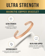 Load image into Gallery viewer, Magnetic Therapy Copper Cuff Bracelet