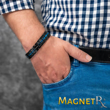 Load image into Gallery viewer, Magnetic Therapy Thin Blue Line Bracelet for Men