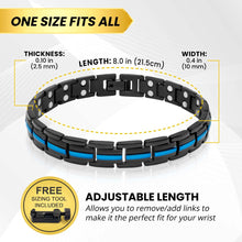 Load image into Gallery viewer, Magnetic Therapy Thin Blue Line Bracelet for Women