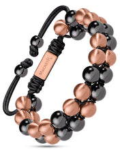 Load image into Gallery viewer, MAX Strength Magnetic Hematite &amp; Copper Bracelet (Double Row)