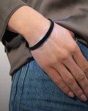 Load image into Gallery viewer, Men’s Magnetic Bracelet Cuff (Brushed Black)