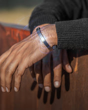 Load image into Gallery viewer, Men’s Magnetic Bracelet Cuff (Brushed Silver)