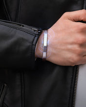 Load image into Gallery viewer, Men’s Magnetic Bracelet Cuff (Polished Silver)