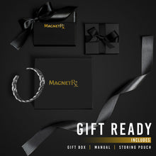 Load image into Gallery viewer, Rugged Twist Magnetic Therapy Bracelet Silver Bangle