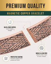 Load image into Gallery viewer, Stamped Celtic Mist Magnetic Copper Bracelet Cuff for Men