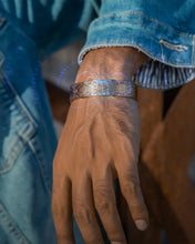 Load image into Gallery viewer, Stamped Celtic Mist Magnetic Copper Bracelet Cuff for Men