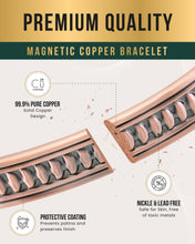 Load image into Gallery viewer, Stamped Native Magnetic Copper Bracelet Cuff for Men