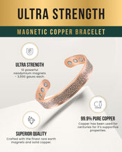 Load image into Gallery viewer, Stamped Shielded Knot Magnetic Copper Bracelet Cuff for Men