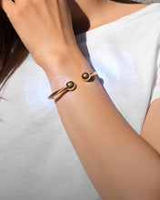 Load image into Gallery viewer, Twisted Cable Magnetic Bracelet Cuff (Gold)