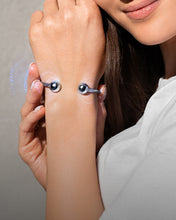 Load image into Gallery viewer, Twisted Cable Magnetic Bracelet Cuff (Silver)