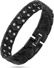 Load image into Gallery viewer, Ultra Strength Magnetic Therapy Bracelet Black Arrow Chain