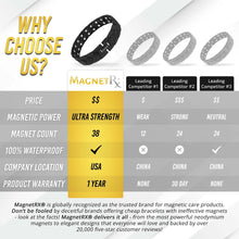 Load image into Gallery viewer, Ultra Strength Magnetic Therapy Bracelet Black Arrow Chain