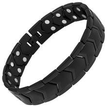 Load image into Gallery viewer, Ultra Strength Magnetic Therapy Bracelet Black Arrow Chain