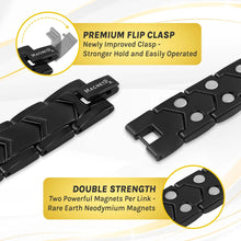 Load image into Gallery viewer, Ultra Strength Magnetic Therapy Bracelet Black Arrow Chain
