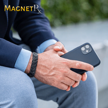 Load image into Gallery viewer, Ultra Strength Magnetic Therapy Bracelet Black Arrow Chain