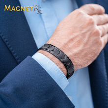 Load image into Gallery viewer, Ultra Strength Magnetic Therapy Bracelet Black Arrow Chain