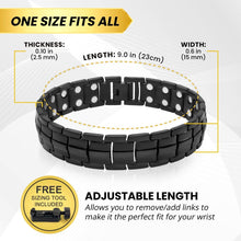Load image into Gallery viewer, Ultra Strength Magnetic Therapy Bracelet Black Classic