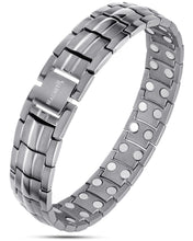 Load image into Gallery viewer, Ultra Strength Magnetic Therapy Bracelet Gunmetal Gray Classic