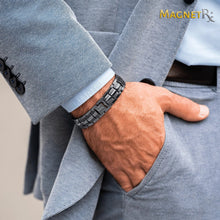 Load image into Gallery viewer, Ultra Strength Magnetic Therapy Bracelet Gunmetal Gray Classic