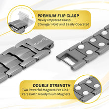 Load image into Gallery viewer, Ultra Strength Magnetic Therapy Bracelet Gunmetal Gray Classic