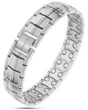 Load image into Gallery viewer, Ultra Strength Magnetic Therapy Bracelet Silver Classic