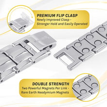 Load image into Gallery viewer, Ultra Strength Magnetic Therapy Bracelet Silver Classic