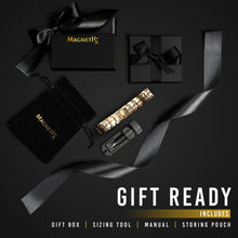 Load image into Gallery viewer, Ultra Strength Magnetic Therapy Bracelet Silver &amp; Gold Classic
