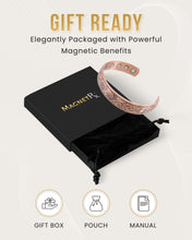 Load image into Gallery viewer, Women’s Floral Style Copper Magnetic Therapy Bracelet Bangle