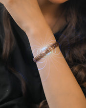 Load image into Gallery viewer, Women’s Floral Style Copper Magnetic Therapy Bracelet Bangle