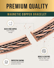 Load image into Gallery viewer, Women’s Inlay Copper Wire Magnetic Therapy Bracelet Bangle