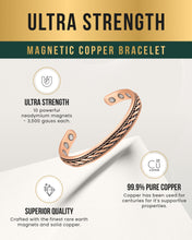 Load image into Gallery viewer, Women’s Inlay Copper Wire Magnetic Therapy Bracelet Bangle