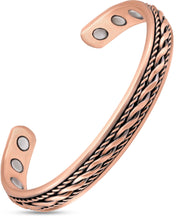 Load image into Gallery viewer, Women’s Inlay Copper Wire Magnetic Therapy Bracelet Bangle