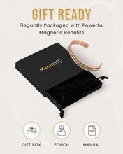 Load image into Gallery viewer, Women’s Inlay Silver &amp; Gold Wire Copper Magnetic Therapy Bracelet Bangle
