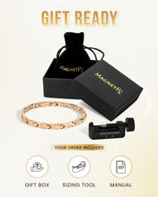 Load image into Gallery viewer, Women's Ultra Strength Magnetic Bracelet Crystal XO (Rose Gold)