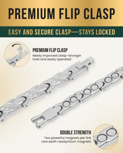 Load image into Gallery viewer, Women's Ultra Strength Magnetic Bracelet Crystal XO (Silver)