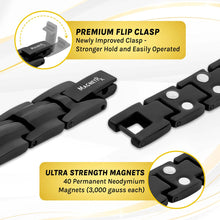 Load image into Gallery viewer, Women's Ultra Strength Magnetic Therapy Bracelet Black Titanium
