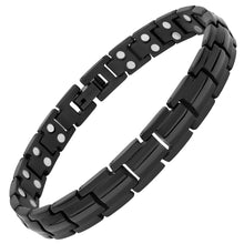 Load image into Gallery viewer, Women's Ultra Strength Magnetic Therapy Bracelet Black Titanium