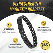 Load image into Gallery viewer, Women's Ultra Strength Magnetic Therapy Bracelet Black Titanium