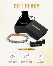 Load image into Gallery viewer, Women's Ultra Strength Pure Copper Magnetic Bracelet (Classic Turquoise)