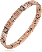 Load image into Gallery viewer, Women’s Ultra Strength Pure Copper Magnetic Bracelet (Cross)