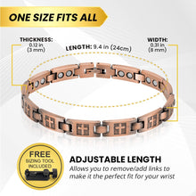 Load image into Gallery viewer, Women’s Ultra Strength Pure Copper Magnetic Bracelet (Cross)