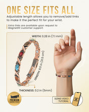 Load image into Gallery viewer, Women's Ultra Strength Pure Copper Magnetic Bracelet (Mixed Stones)