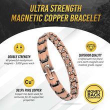 Load image into Gallery viewer, Women's Ultra Strength Pure Copper Magnetic Therapy Bracelet (Classic)