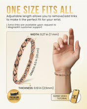 Load image into Gallery viewer, Women’s Ultra Strength Pure Copper Magnetic Therapy Bracelet (XO)